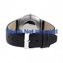 Watch strap Skagen 233LSLB Leather Black 18mm